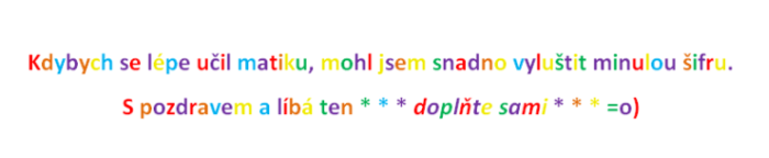 Obrázek s třetí šifrou